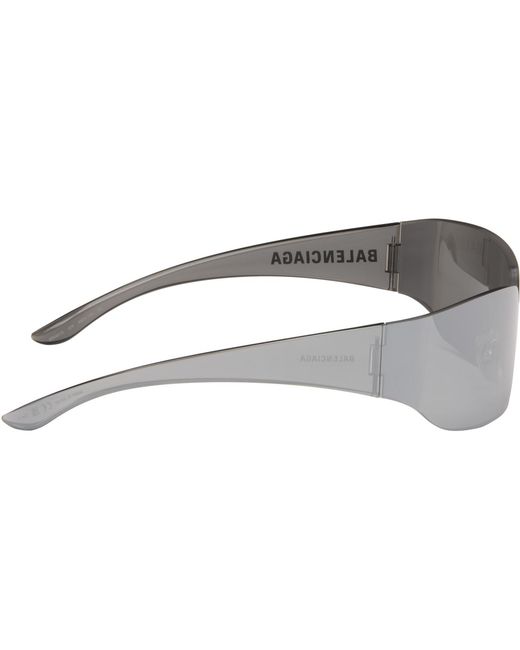 Balenciaga Black Mono Square Sunglasses for men