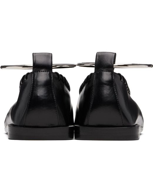 Jil Sander Black Ring Ballerina Flats