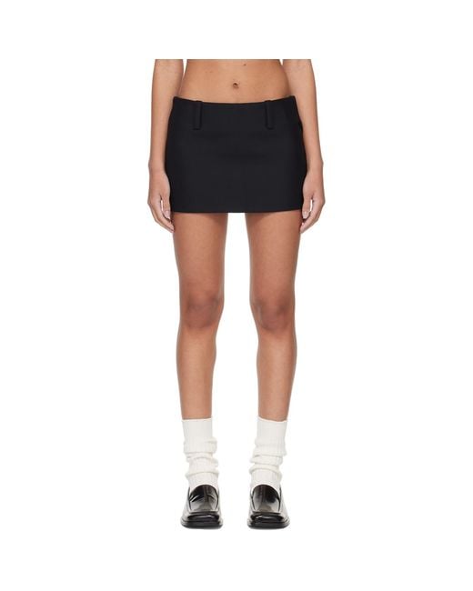 Fax Copy Express Black Belt Loop Miniskirt