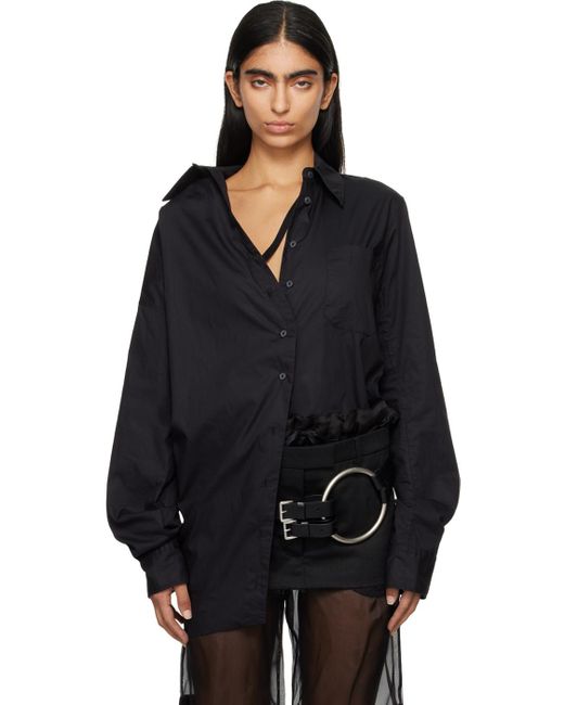 Ann Demeulemeester Daria ドロップショルダー シャツ Black