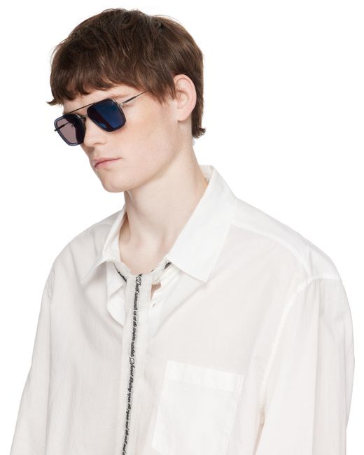 Lunettes De Soleil Flight.006 Gris Acier Et Bleu Dita Eyewear pour homme en coloris Black