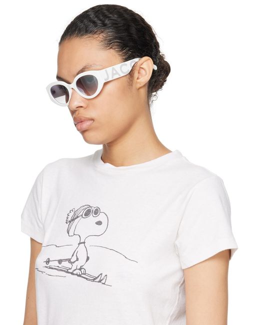 Marc Jacobs Black White Cat-eye Sunglasses