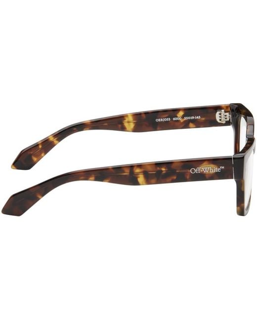 Off-White c/o Virgil Abloh Black Brown Optical Style 53 Glasses for men