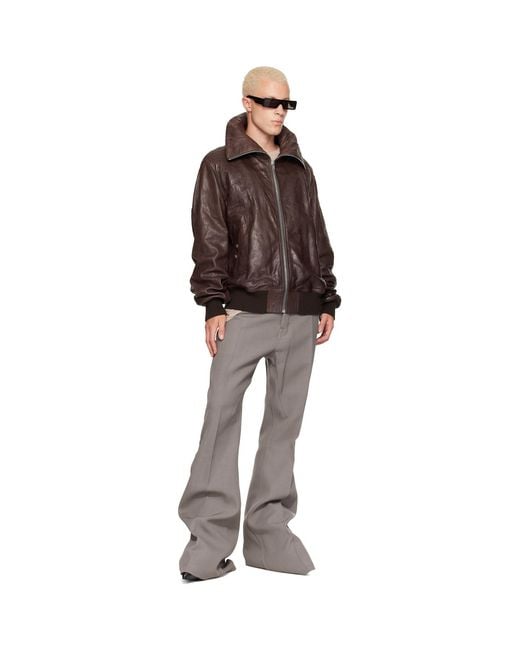 Rick Owens Gray Tower Bolan Bootcut Trousers for men