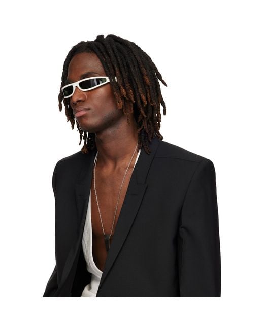 Rick Owens Black Temple Fog Sunglasses for men