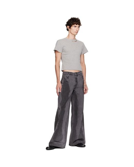 CAMPERLAB Gray Cut-Out T-Shirt for men