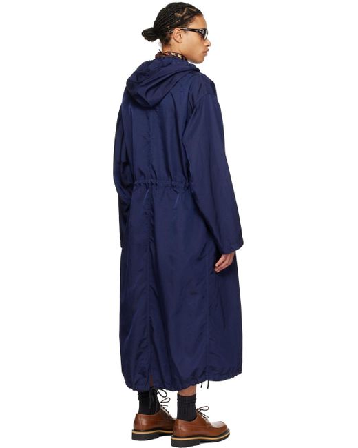 Manteau teint en plongée bleu Dries Van Noten pour homme en coloris Blue