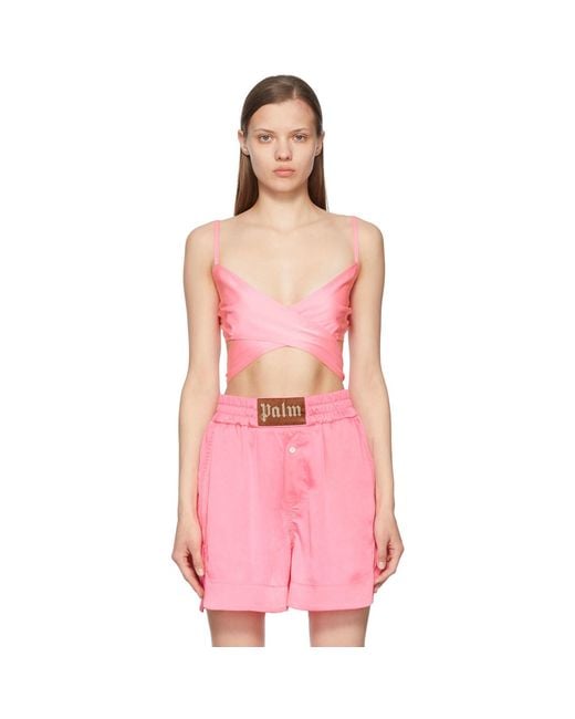 Palm Angels Pink Polyester Top