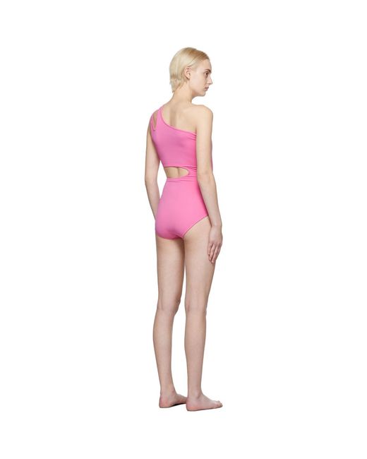 Pushbutton Red Ssense Exclusive Cut-Out Bodysuit