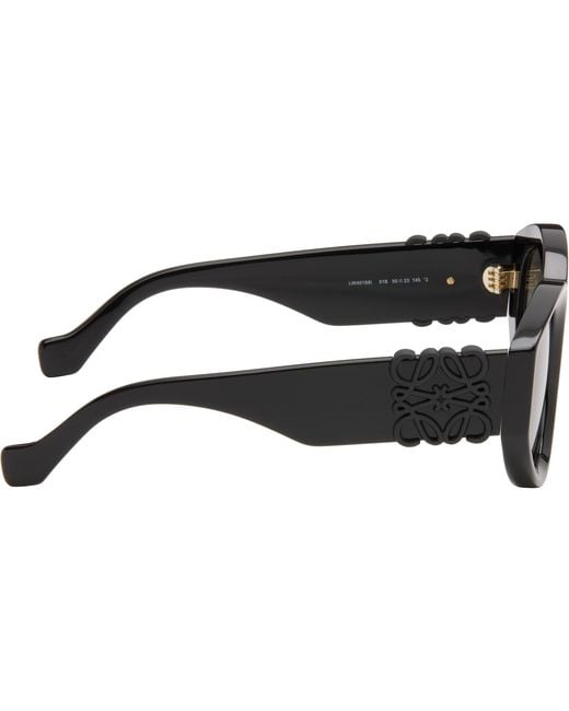Loewe Black Maxi Anagram Butterfly Sunglasses for men