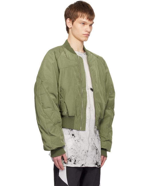 HELIOT EMIL Green Ssense Exclusive Tranquil Bomber Jacket for men