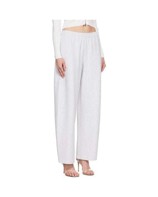 Alexander Wang White Crystal Mid-Rise Relaxed Sweatpants