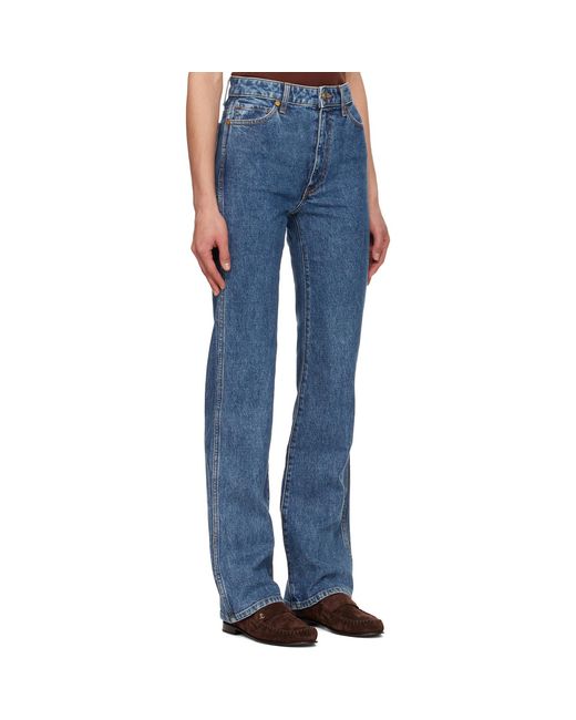Khaite Blue Danielle Stretch Jeans