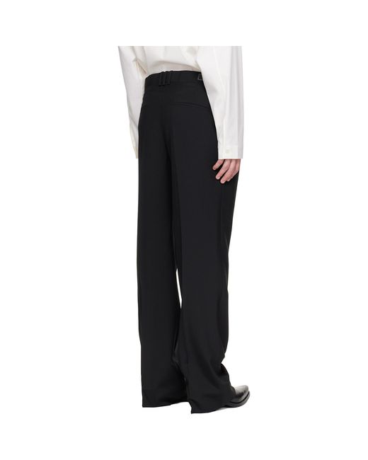 Balmain Black Wool Trousers for men