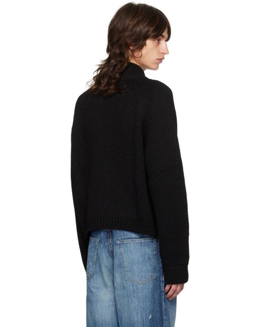 メンズ Our Legacy Ultra Zip Funnel セーター ブラック | Lyst