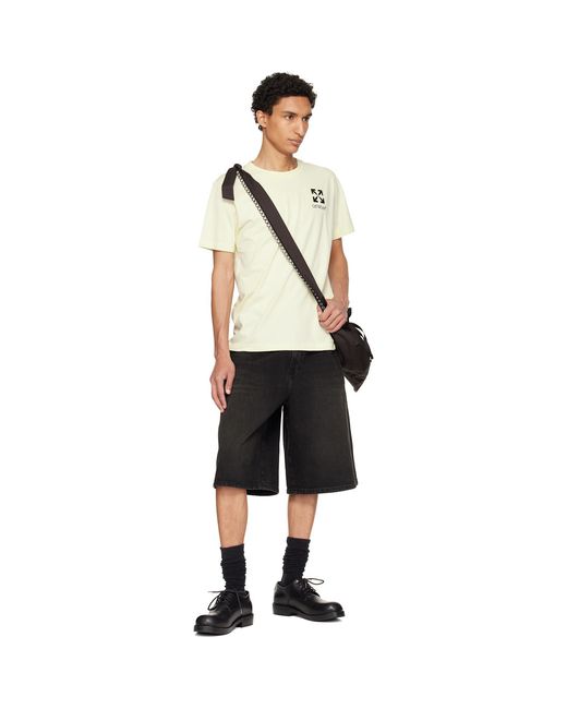 Off-White c/o Virgil Abloh Natural Small Arrow Slim T-Shirt for men