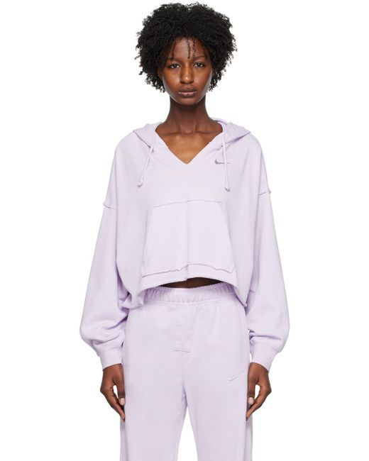 Nike White Purple Sportswear Everyday Modern Hoodie