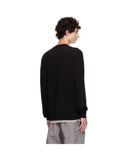 Rick Owens Black Tower Crewneck Sweatshirt for men