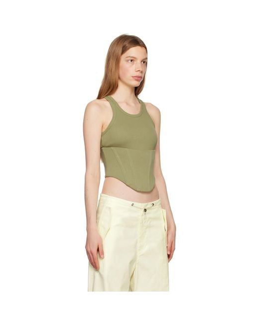 Dion Lee Natural Khaki Float Tank Top