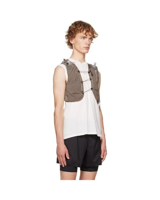 Satisfy White Taupe 'Justice Cordura' 5L Hydration Vest for men