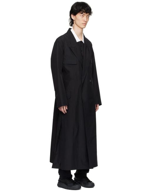 Y-3 Black Atelier Waterproof Coat for men