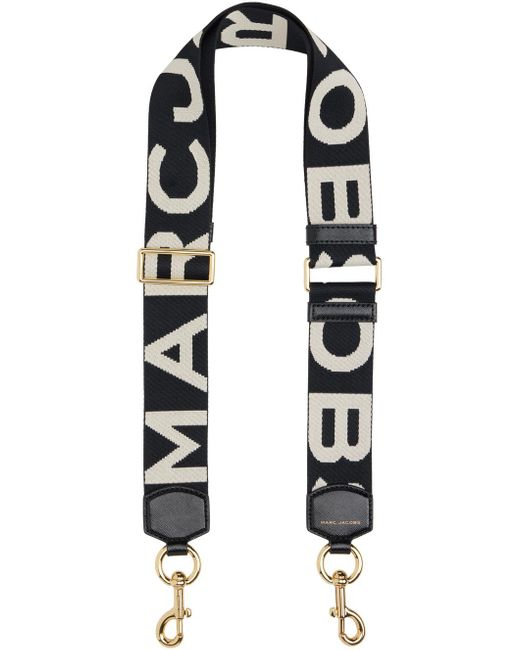 Marc Jacobs Black & White 'the Logo Webbing' Shoulder Strap