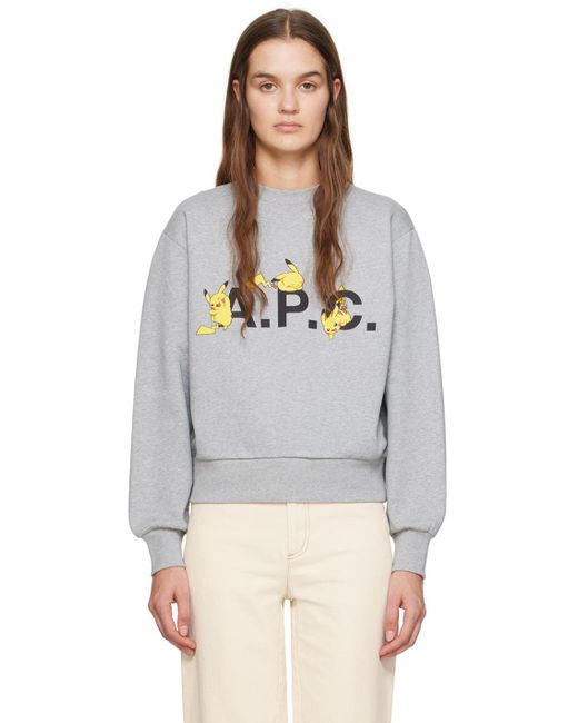 A.P.C. Multicolor . Gray Pikachu Sweatshirt