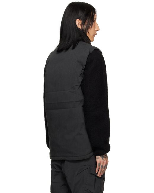 NANGA Black Takibi Down Vest for men