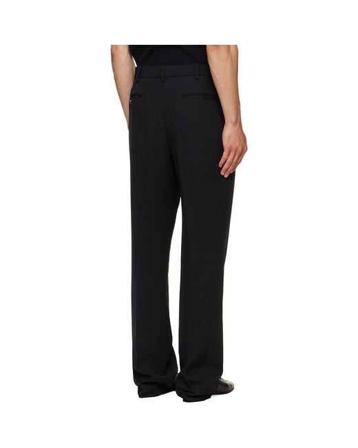 Second/Layer Black 'El Niño' Slim Trousers for men