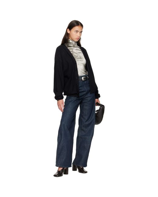 Lemaire Black Minimal Western Belt for men