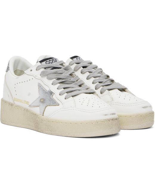 Golden Goose Deluxe Brand ホワイト Ball Star スニーカー Black