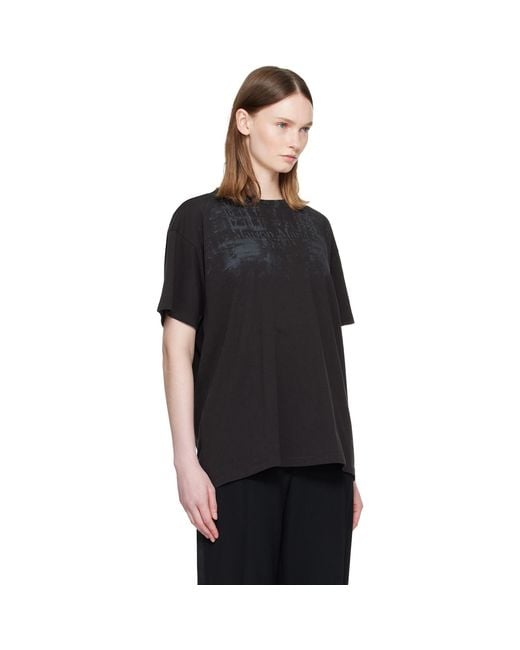 Maison Margiela Black Numbers Regular T-Shirt