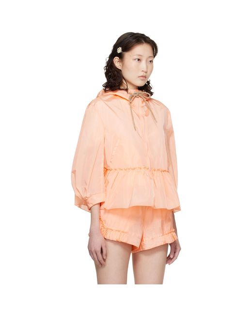 Simone Rocha Pink Ruffle Frill Peplum Jacket