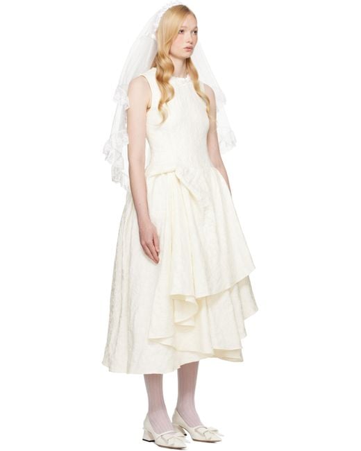 ShuShu/Tong Natural Ssense Exclusive Bridal Capsule Irregular Hem Midi Dress
