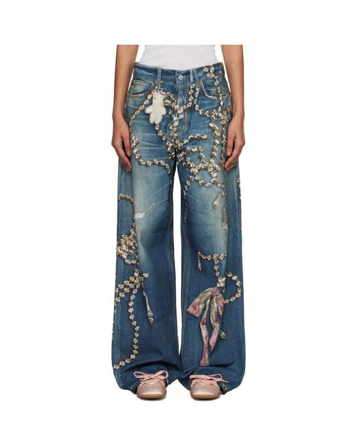 Acne Blue Trompe-L'Oeil 1981 Jeans