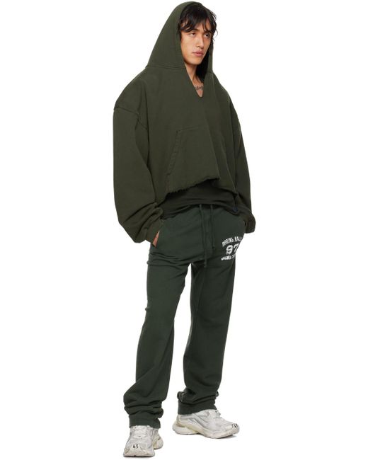 メンズ GREG ROSS Ssense限定 グリーン Vネック フーディ Green