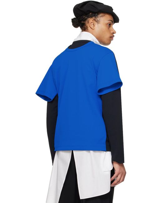 Comme des Garçons Black & Blue Layered Long Sleeve T-shirt for men