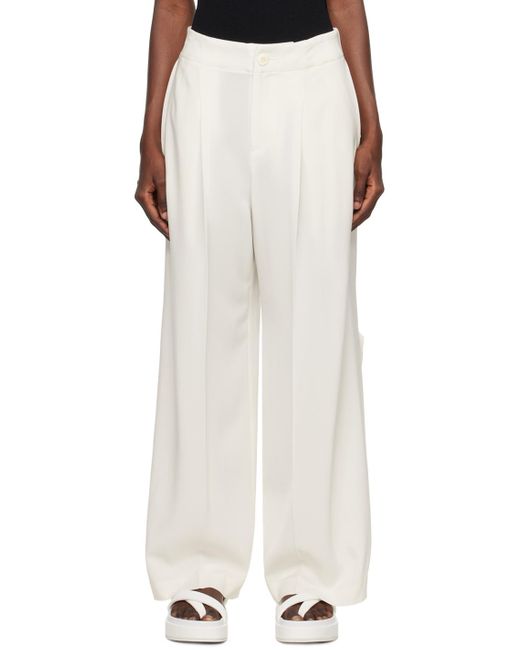 Issey Miyake Black Off-white Square One Solid Trousers