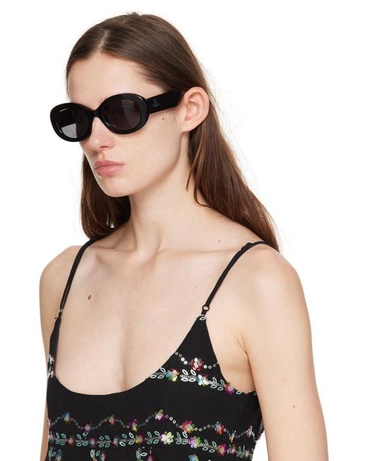 Vivienne Westwood Black Round Sunglasses