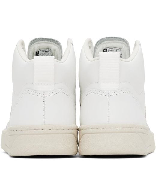 Veja Black White V-15 Leather Sneakers for men