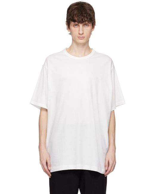 Yohji Yamamoto White Ultima Jersey Round Neck T-Shirt for men