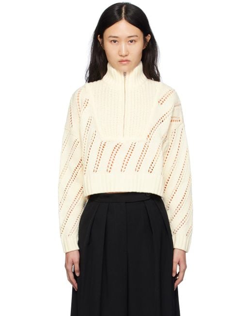 Staud Black Off-white Hampton Sweater
