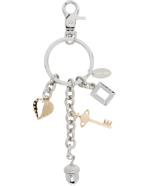 Vivienne Westwood White Multi Charm Keyring