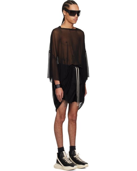 メンズ Rick Owens ブラック Hollywood Tommy Tシャツ Black