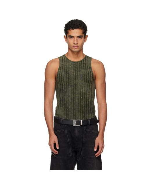DIESEL Black Khaki T-Jildaz-Sjbw Tank Top for men