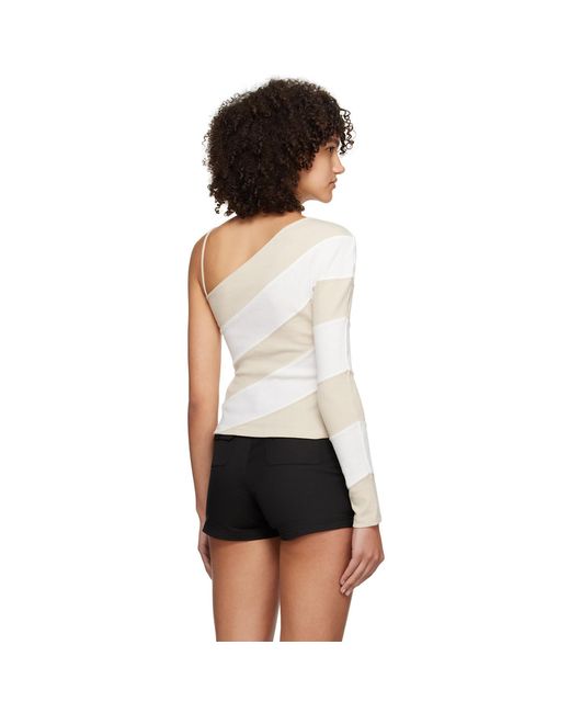Kijun Black Off- Oblique Long Sleeve T-Shirt