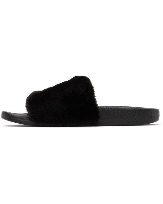 Versace Black Shelly Slides