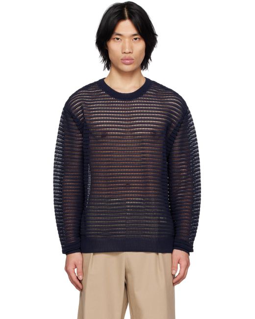 Wooyoungmi Blue Navy Crewneck Sweater for men
