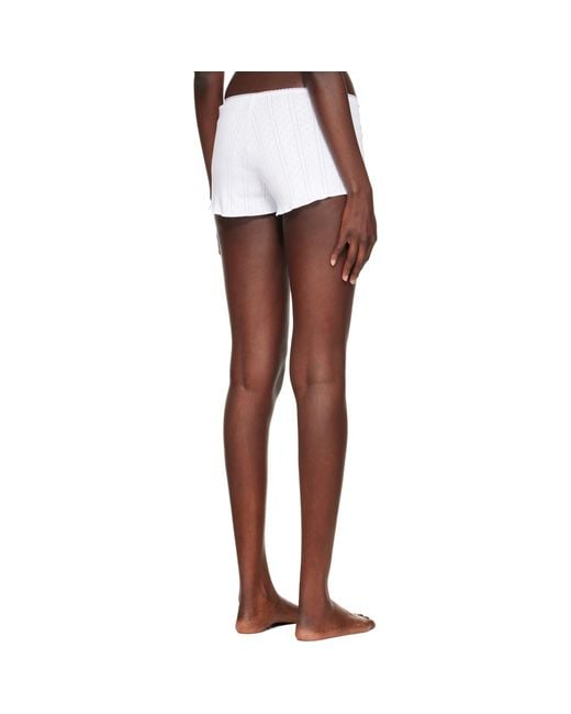 Cou Cou White 'The Teeny Tiny' Shorts