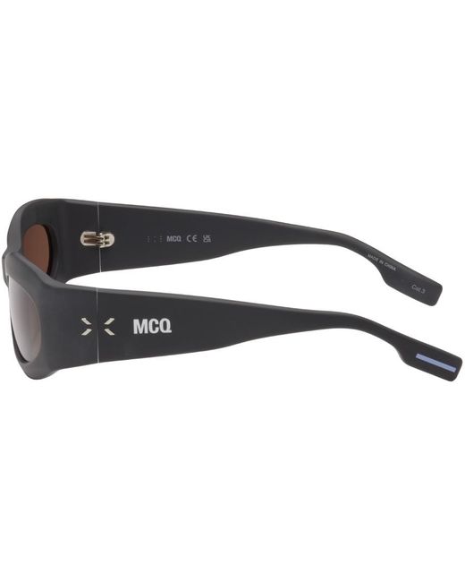 McQ Alexander McQueen グレー オーバルサングラス Black